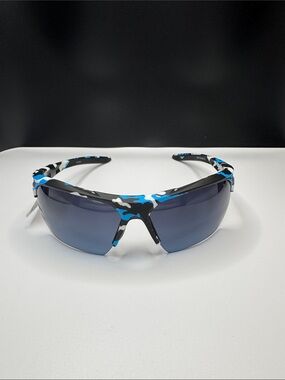 Men's Blue Camo Sport Sunglasses - Unbranded